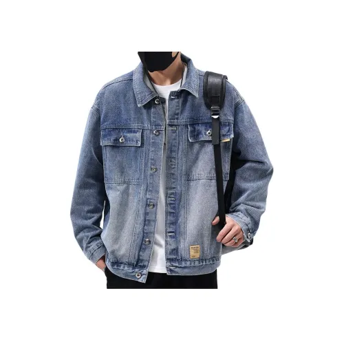 ZENGZHI Denim Jacket Straight Fit Unisex ZENGZHI Деним Куртка Прямой крой Унисекс