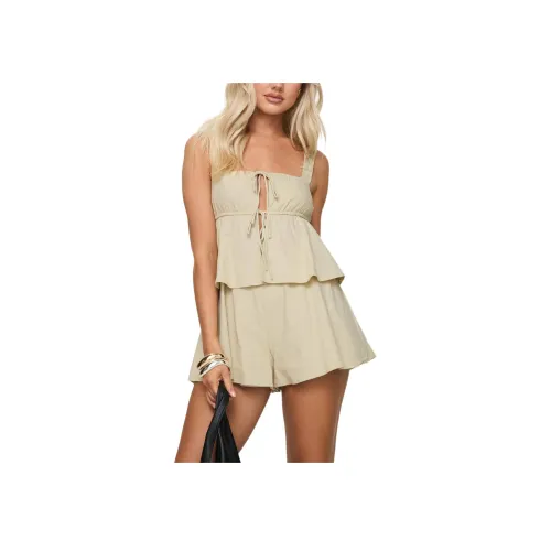 PRINCESS POLLY Spectra Romper Комбинезон Женский Бежевый Бежевый