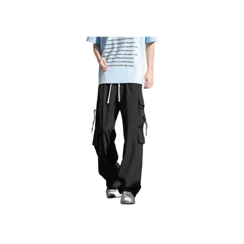 EMINU Черные Унисекс Карго Брюки