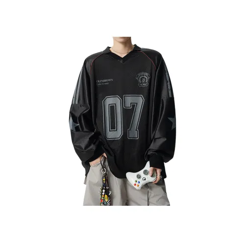 GANGZAI Длинный рукав Т-рубашка Унисекс