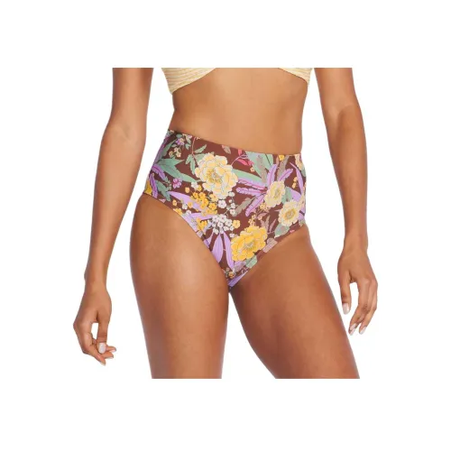 Speedo Женские с принтом Высокая талия Низ Коричневый Бикини Женские