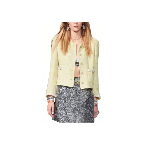 CHANEL SS24 Куртки и пальто Женская Весенняя Верхняя одежда Желтая