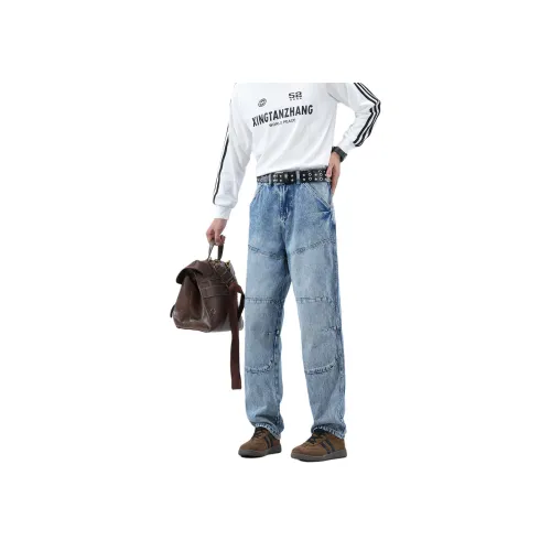 MEXISHION Blue Unisex Jeans MEXISHION Синий Унисекс Джинсы