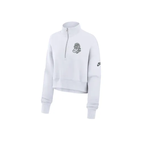 Nike College Michigan State Spartans Legacy Elevated Логотип Свитшот Женская Белая
