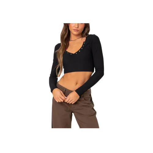 Edikted Milady Ribbed CROP TOP CROP TOP Women's