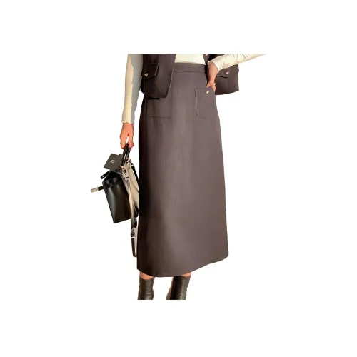 День рождения Черный Женские Повседневные Длинные Юбки