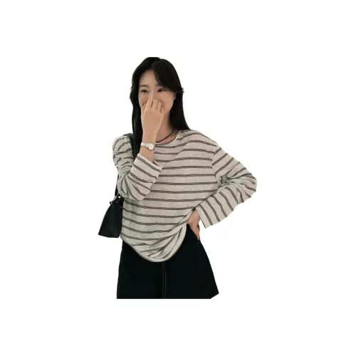 Aimilian Полосы Женские T-рубашки