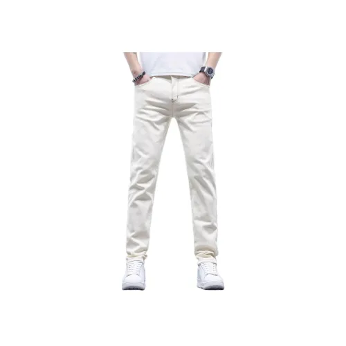 CHENYING Шампанский Белый Мужские Джинсы
