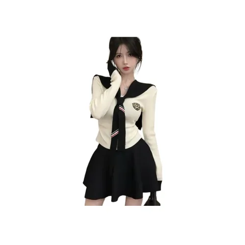 BVODE Белый Женские Комплекты с Юбкой