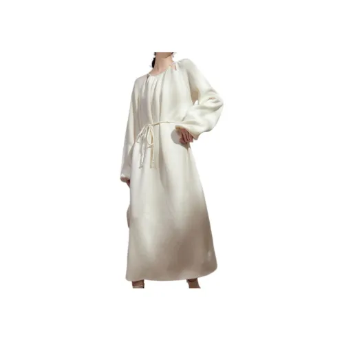 DESIGNER UNCLE Pearl White Женские Длинные Рукава Платья