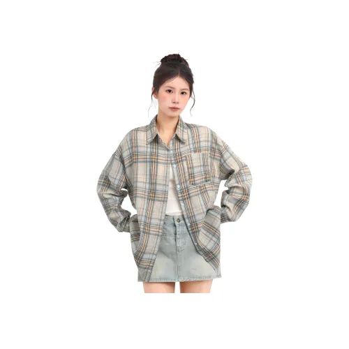 NEVER RULE Желтые Женские Рубашки