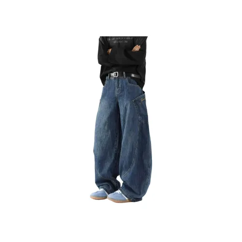 KAIZZGAO Синий Мужской Джинсы