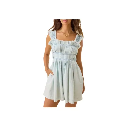 ALTAR'D STATE Ashley Деним Комбинезон Без рукавов Платье Женское