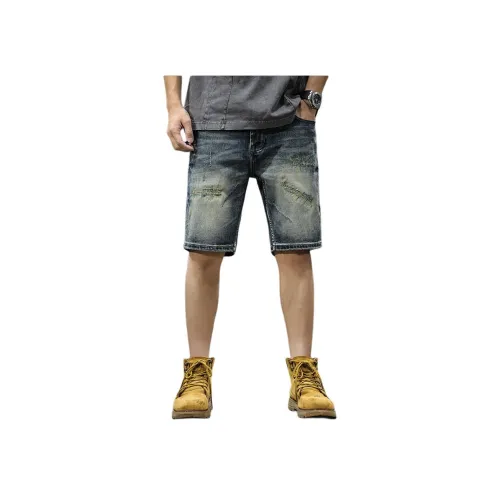 QIANJINNIU Винтажные синие унисекс джинсовые шорты