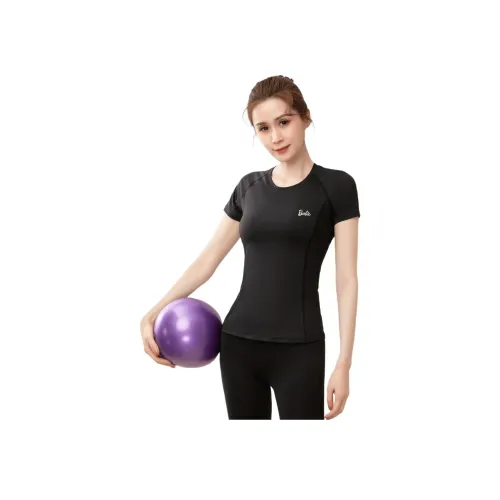 Барби Starry Night Black Марля [С вкладышами] Женская Йога T-рубашка