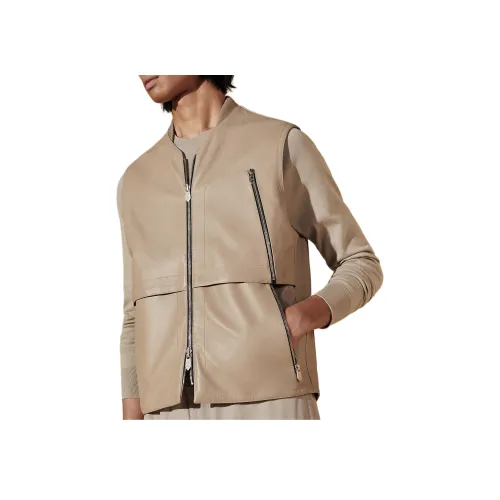 HERMES SS24 Кожаная куртка мужская песочно-желтая