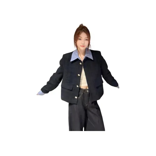 HKPXR Синий Женские Джинсовые Куртки