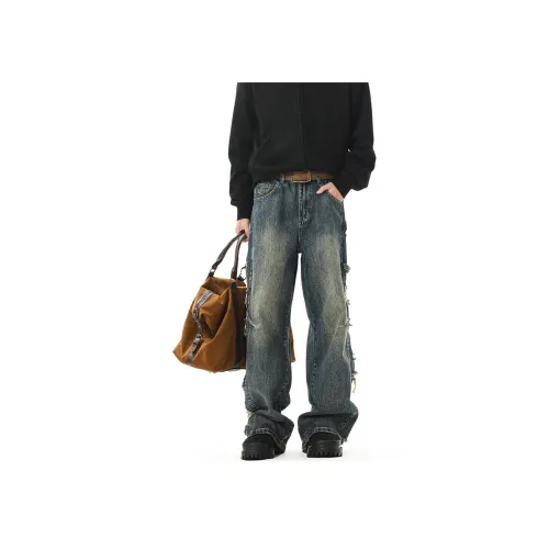 Micby Синие Унисекс Джинсы