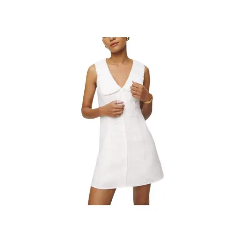 Reformation Soraya Linen Dress Sleeveless Dress Women's White