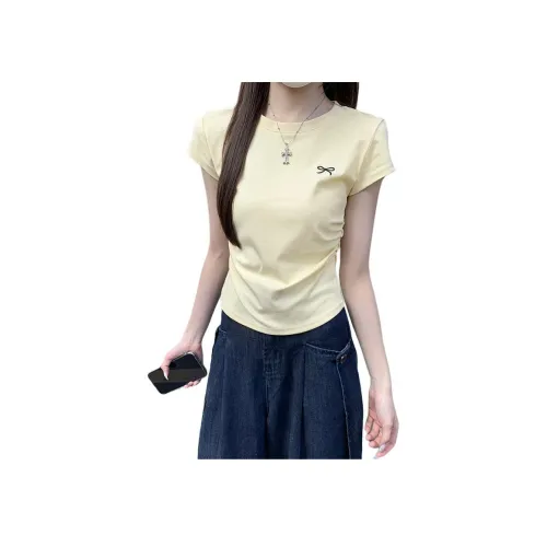 HEISU T-Shirt Женская Кремово-Желтая