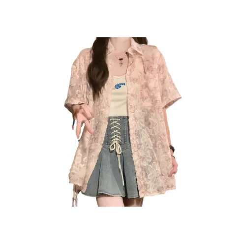 YICHEN Розовые Женские Рубашки