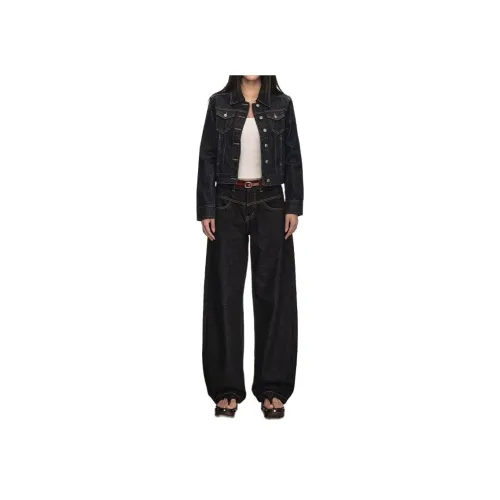 CASTLE WOODS Черные Женские Джинсы