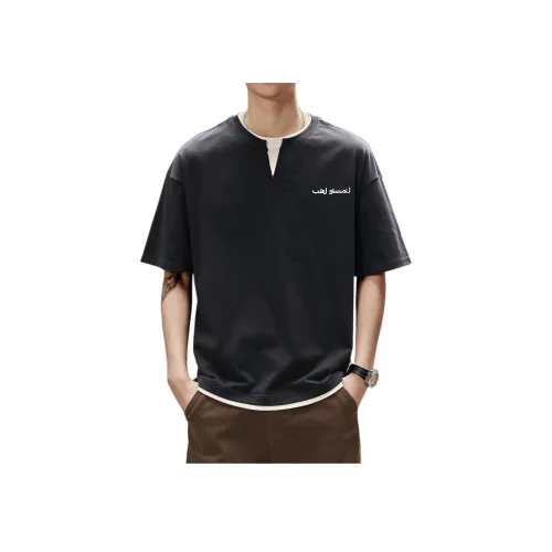 GELANLU Летняя футболка свободный крой унисекс