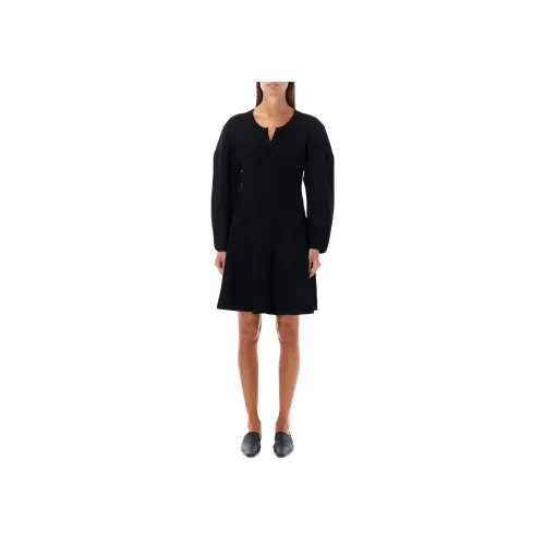 By Malene Birger Черное Женское Длинное Платье с Рукавами