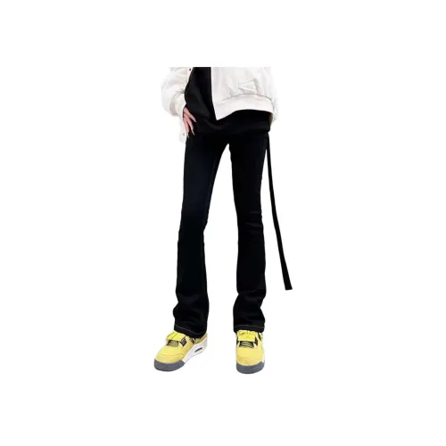 QIJIJIEQU Черный Унисекс Джинсы