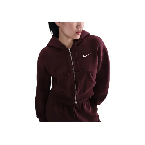 Nike Толстовка Женская Бордовая