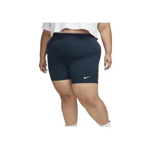 nike Sportswear Classics Женские Высокие 8' Байкер Шорты Большой размер Велосипедные Штаны и Шорты Женские Морской Синий