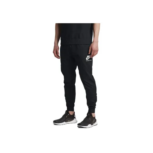 Nike International Ткани Вязаные Jogger Вязаные Тренировочные Брюки Мужские Черные