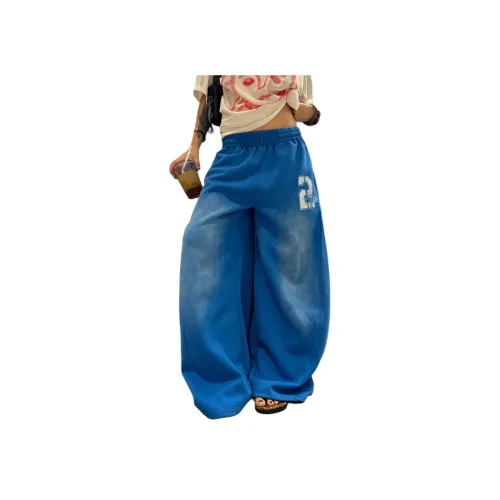 PISYPOX Градиент Синий Унисекс Повседневные Штаны