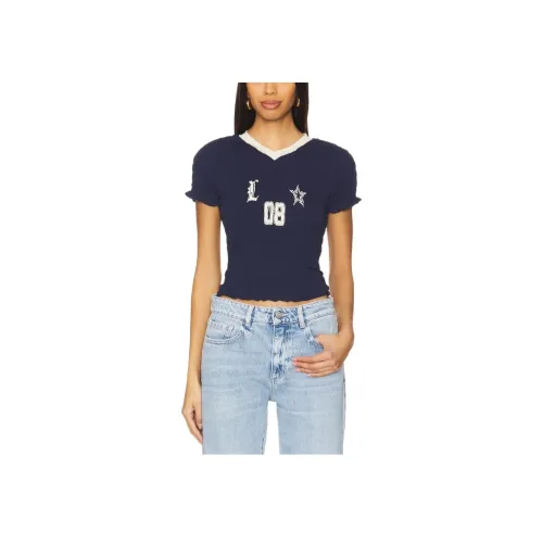 Lioness Темно-синие женские футболки T