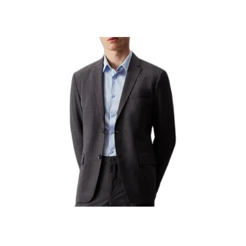 CALVIN KLEIN Бизнес-костюм европейская версия мужской темно-серый