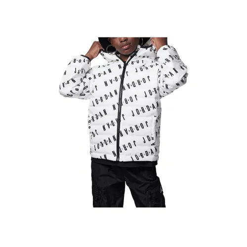Джордан Пуховик Air Jordan Print Puffer Jacket Парусный Белый Детский