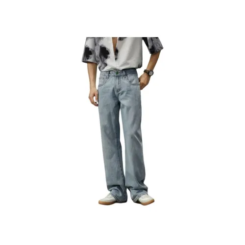 MR.MUDI Чай Окрашенный Синий Унисекс Джинсы