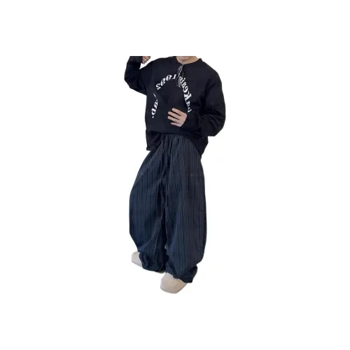 CHEER ZONE Чёрно-синий Полосы Унисекс Повседневные брюки