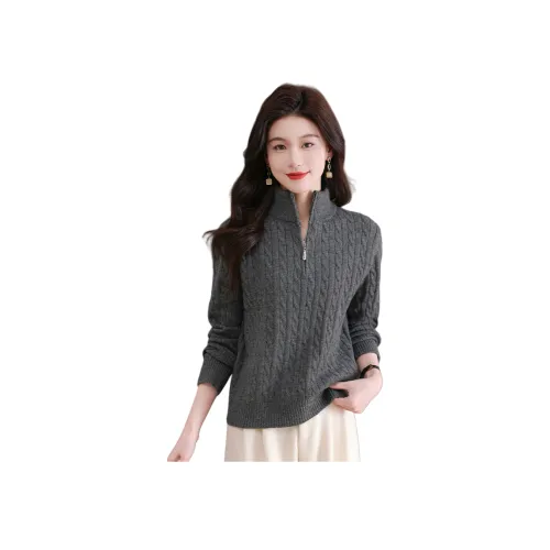 MJ Осенний Пуловер Трикотаж Женский