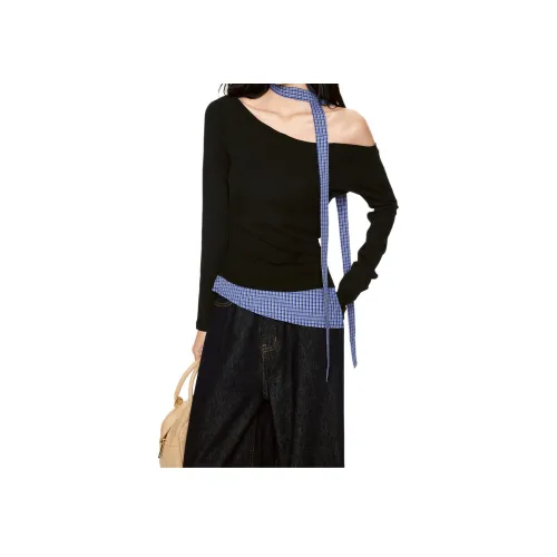 TLONELY1 Черные Женские T-рубашки