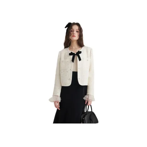 JORYAweekend Cropped Coat Women's Ecru JORYAweekend Укороченное пальто женское экрю