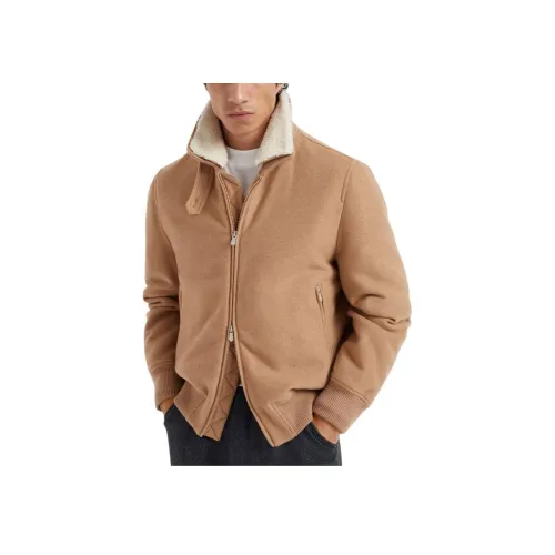 BRUNELLO CUCINELLI Куртки Пальто Мужской Кофе