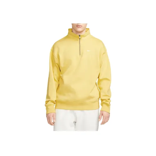 Nike Solo Swoosh FW22 Свитшот Мужской Saturn Gold White