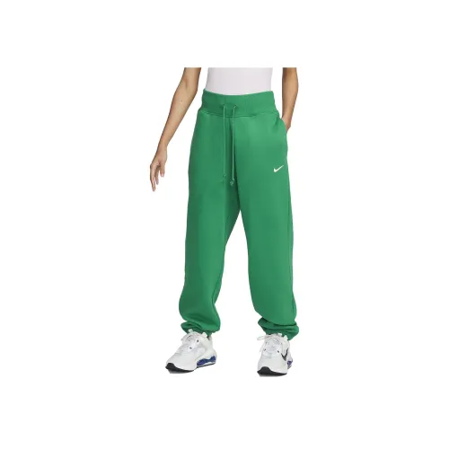 NIKE Зеленые Женские Вязаные Тренировочные Брюки