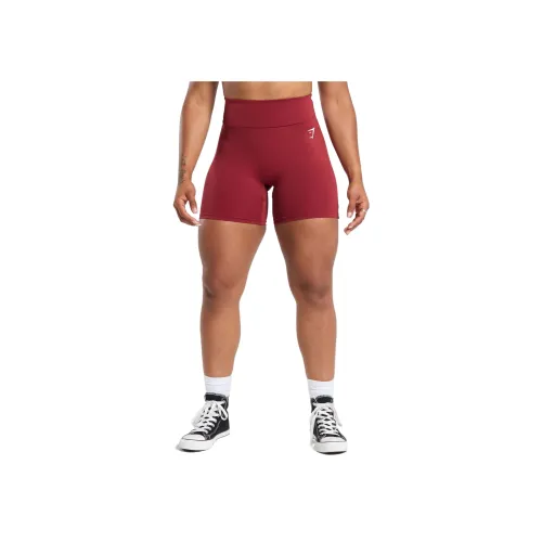 GYMSHARK Red Женские Спортивные Шорты