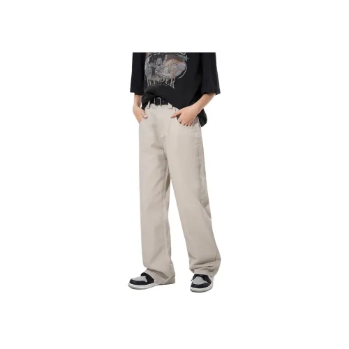 SINKACME Серый Бежевый Унисекс Повседневные Штаны