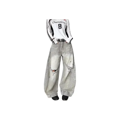 MUCCHIC Серый Женские Джинсы