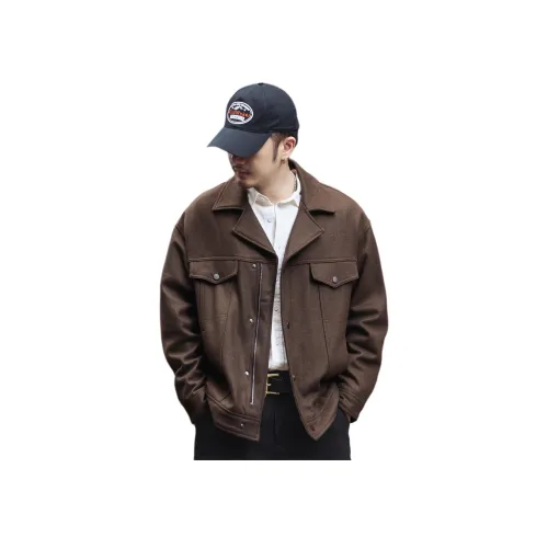 GELANLU Куртки Пальто Унисекс Кофе