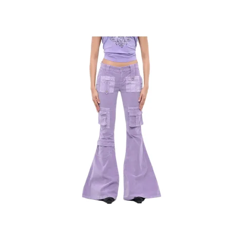 Blumarine Повседневные брюки Женские Фиолетовые