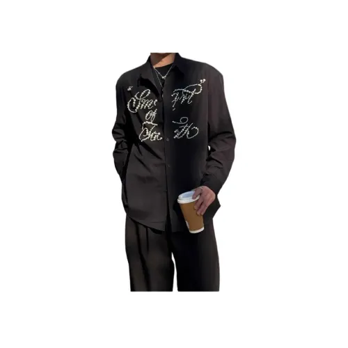 MGXEK Мужские черные рубашки